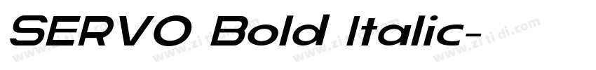 SERVO Bold Italic字体转换
